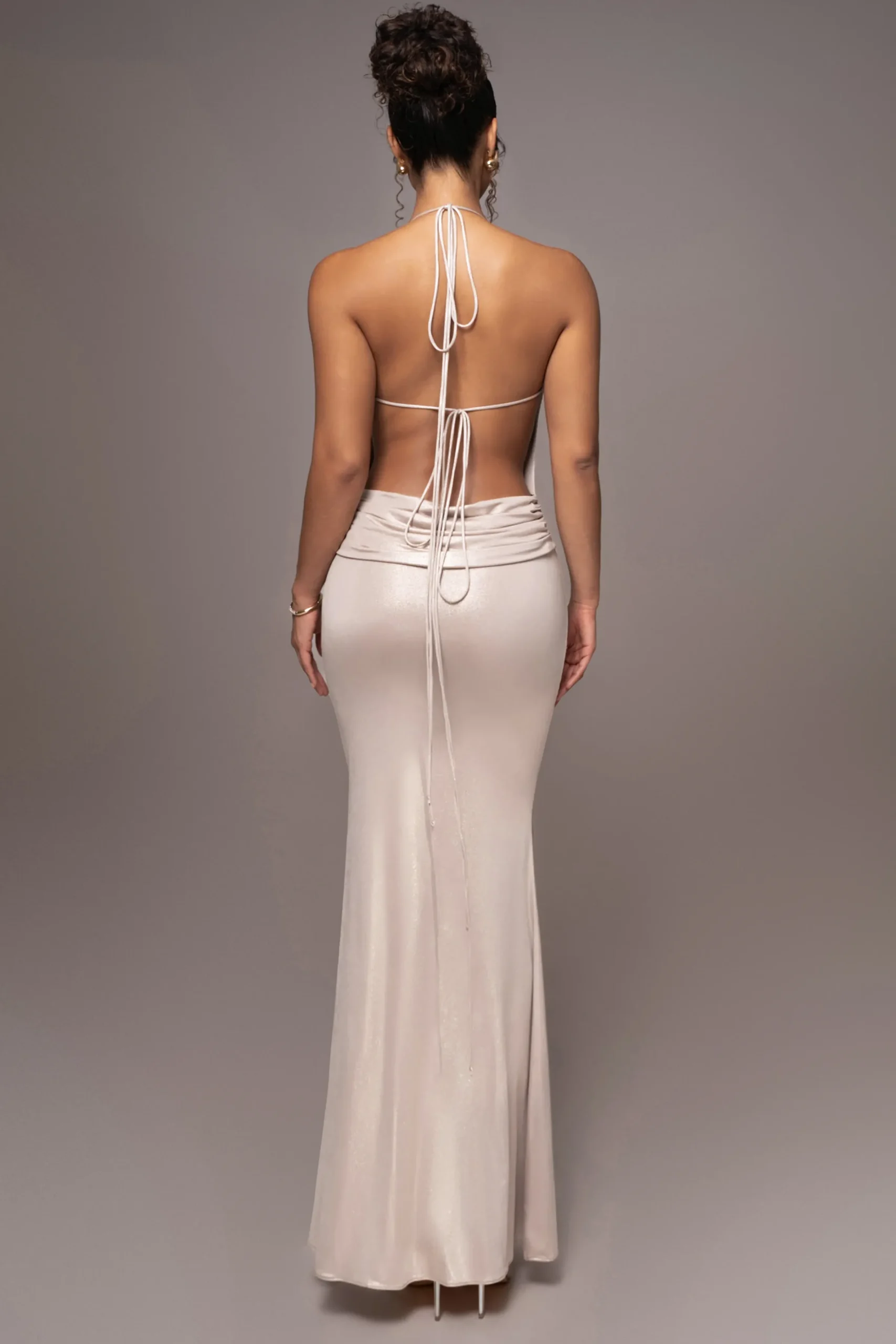 JLUXLABEL Champagne Heart of Gold Maxi Dress