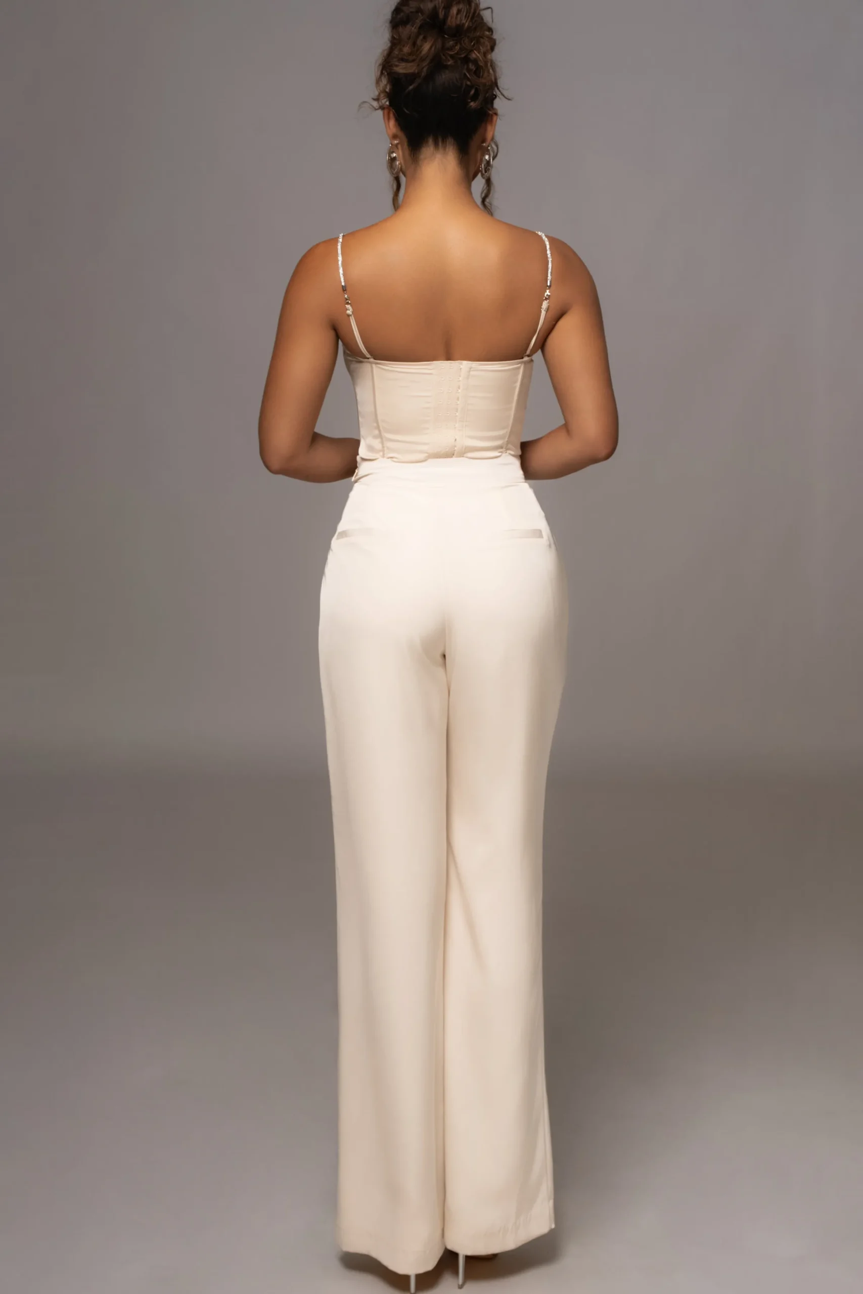 JLUXLABEL Champagne Leo Matte Satin Bustier