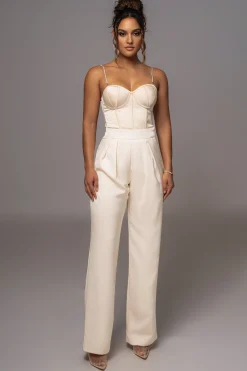 JLUXLABEL Champagne Leo Matte Satin Bustier
