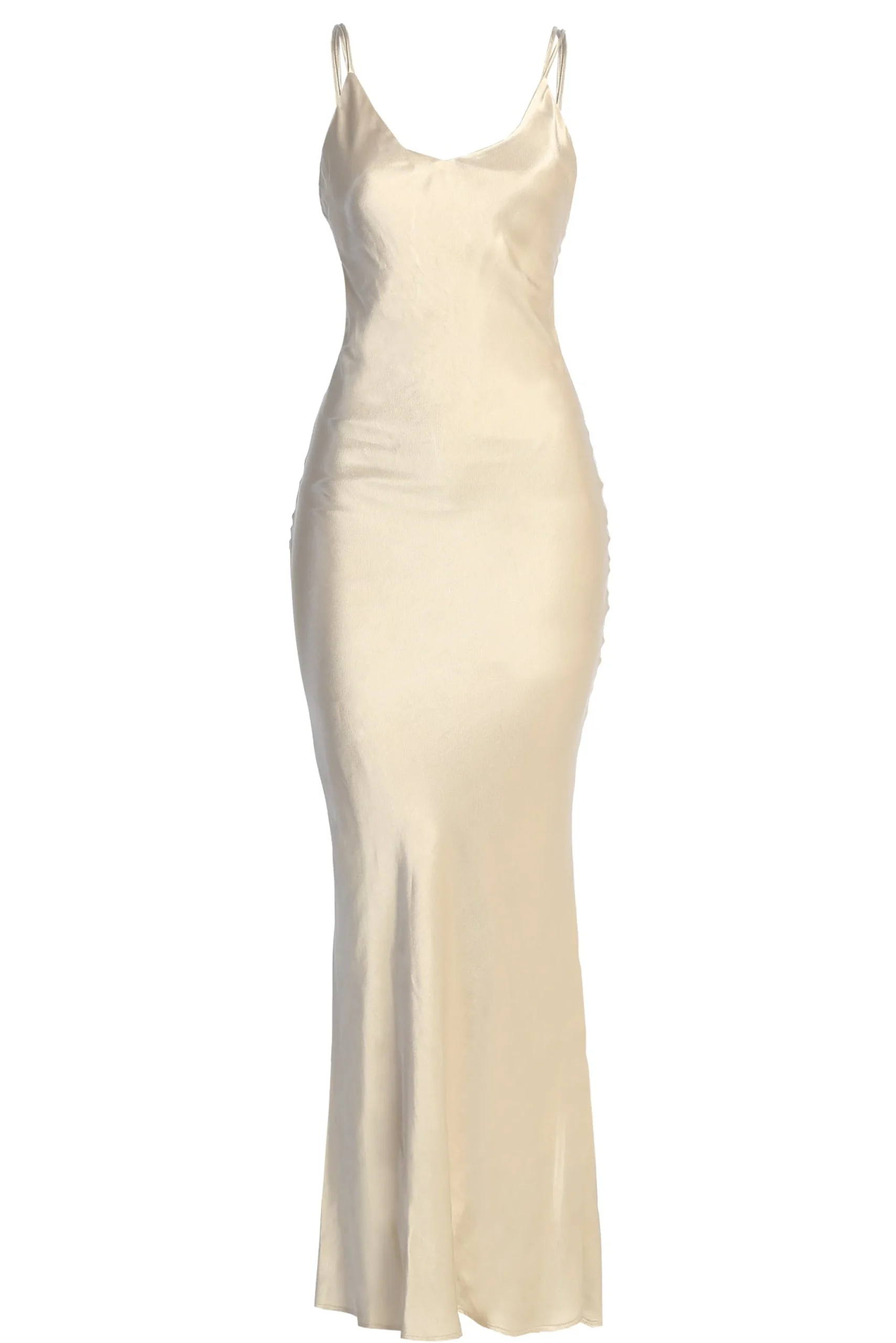 JLUXLABEL Champagne Promise Of Love Satin Dress