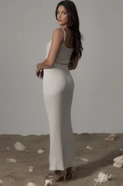 JLUXLABEL Champagne Serena Ribbed Skirt Set