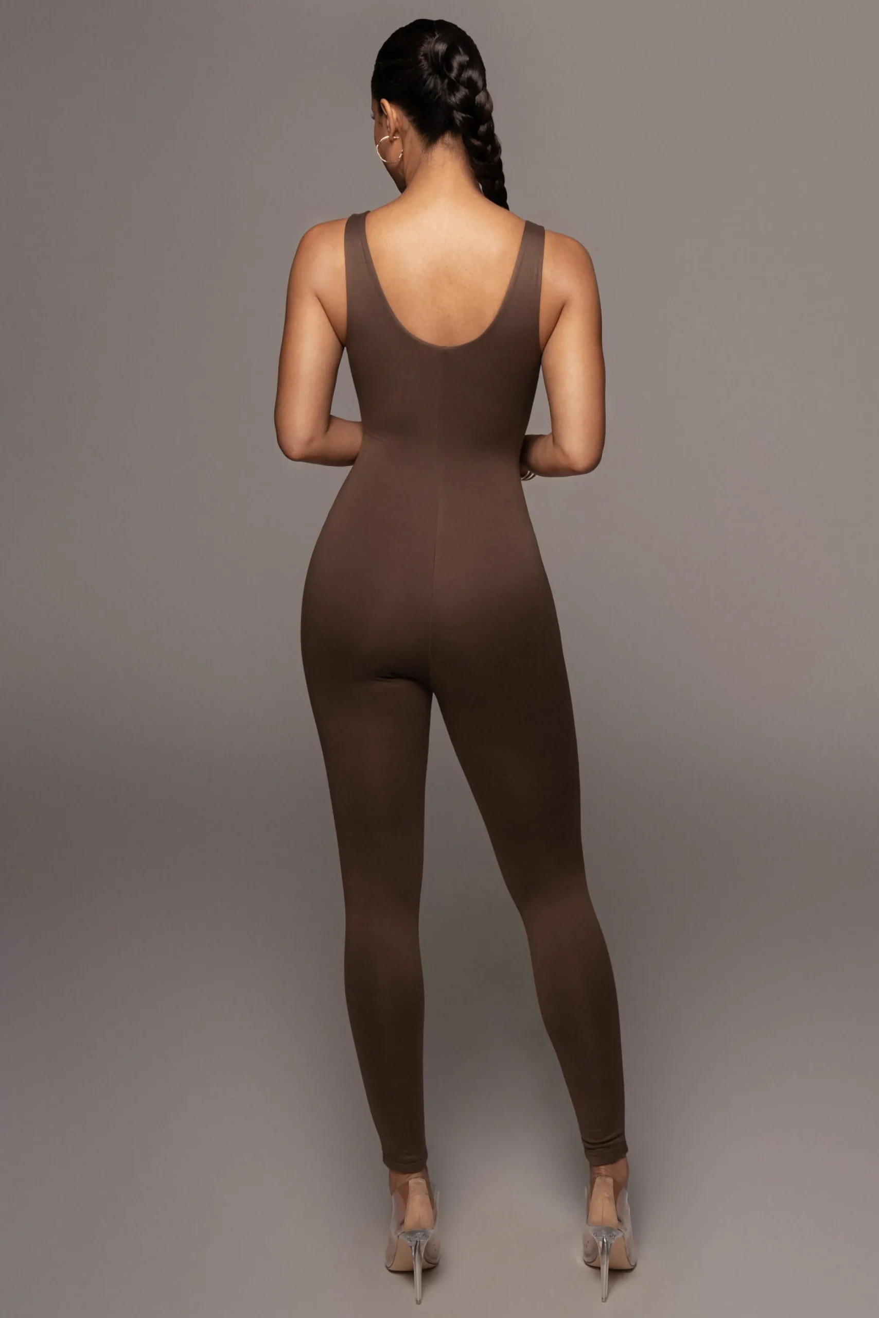 JLUXLABEL Chocolate Alo Double Layer Jumpsuit