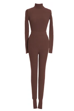 JLUXLABEL Chocolate Arlett Turtleneck Bodysuit