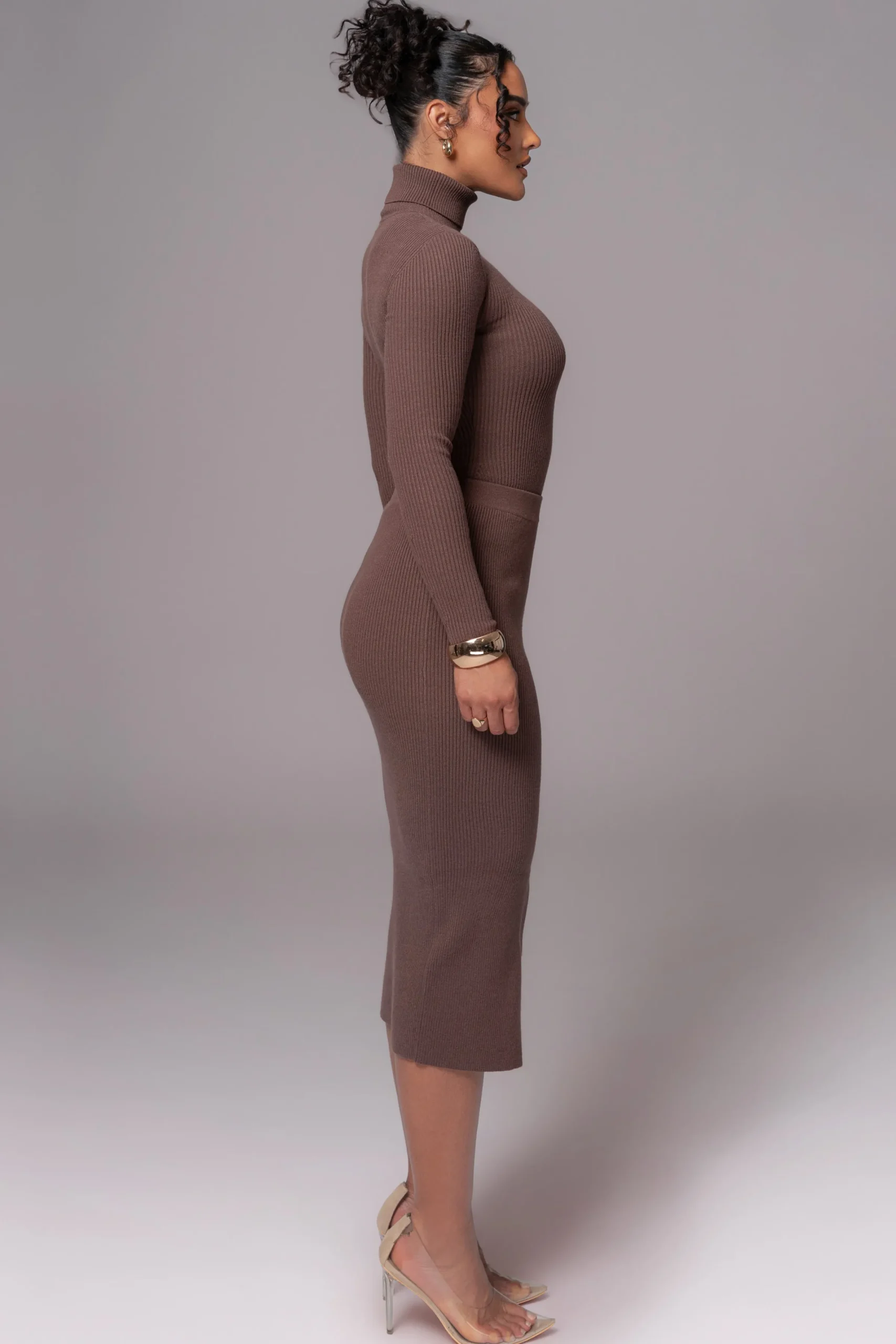 JLUXLABEL Chocolate Cardinal Essential Knit Skirt