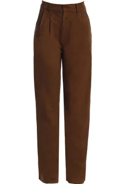 JLUXLABEL Chocolate Classic High Rise Trousers