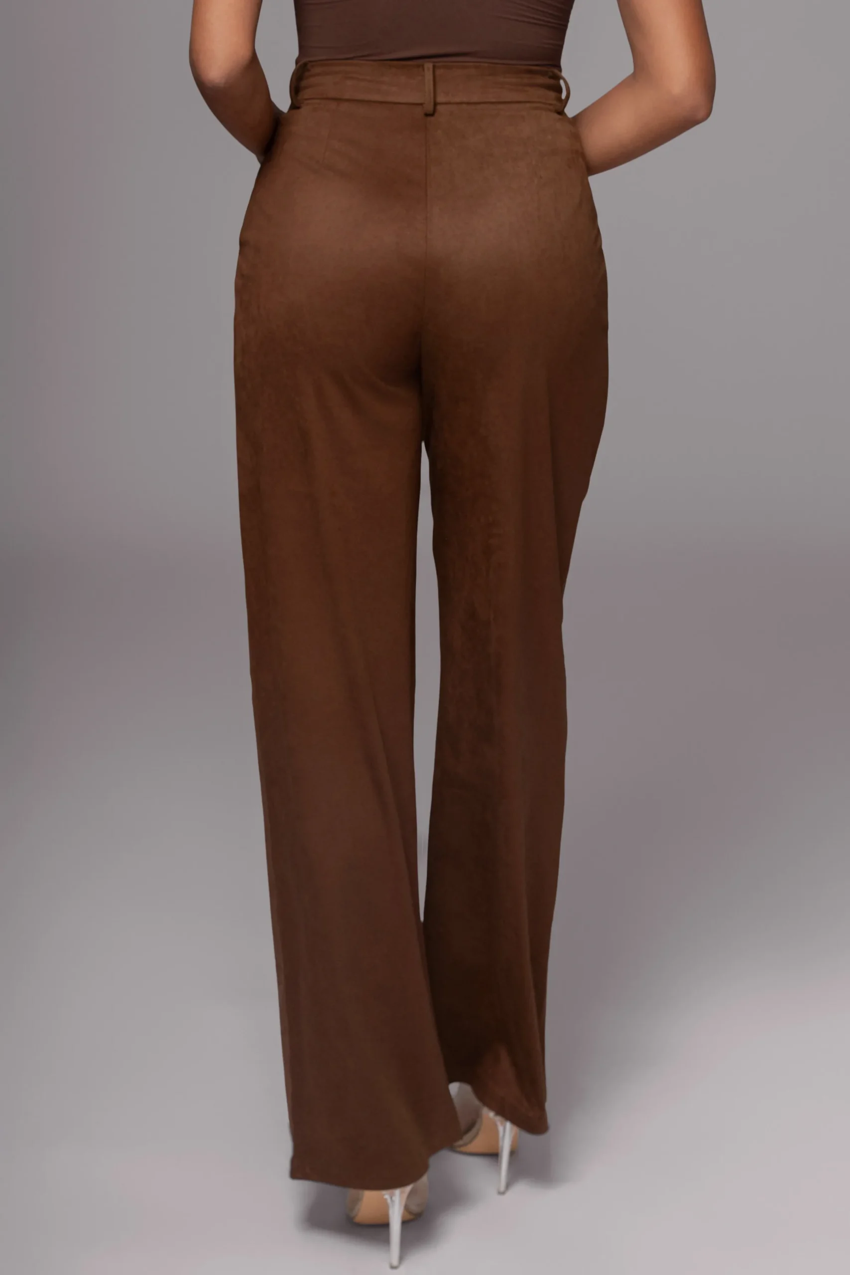 JLUXLABEL Chocolate Classic High Rise Trousers