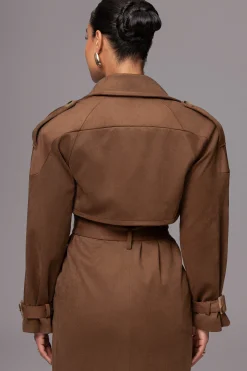 JLUXLABEL Chocolate Elite Suede Coat