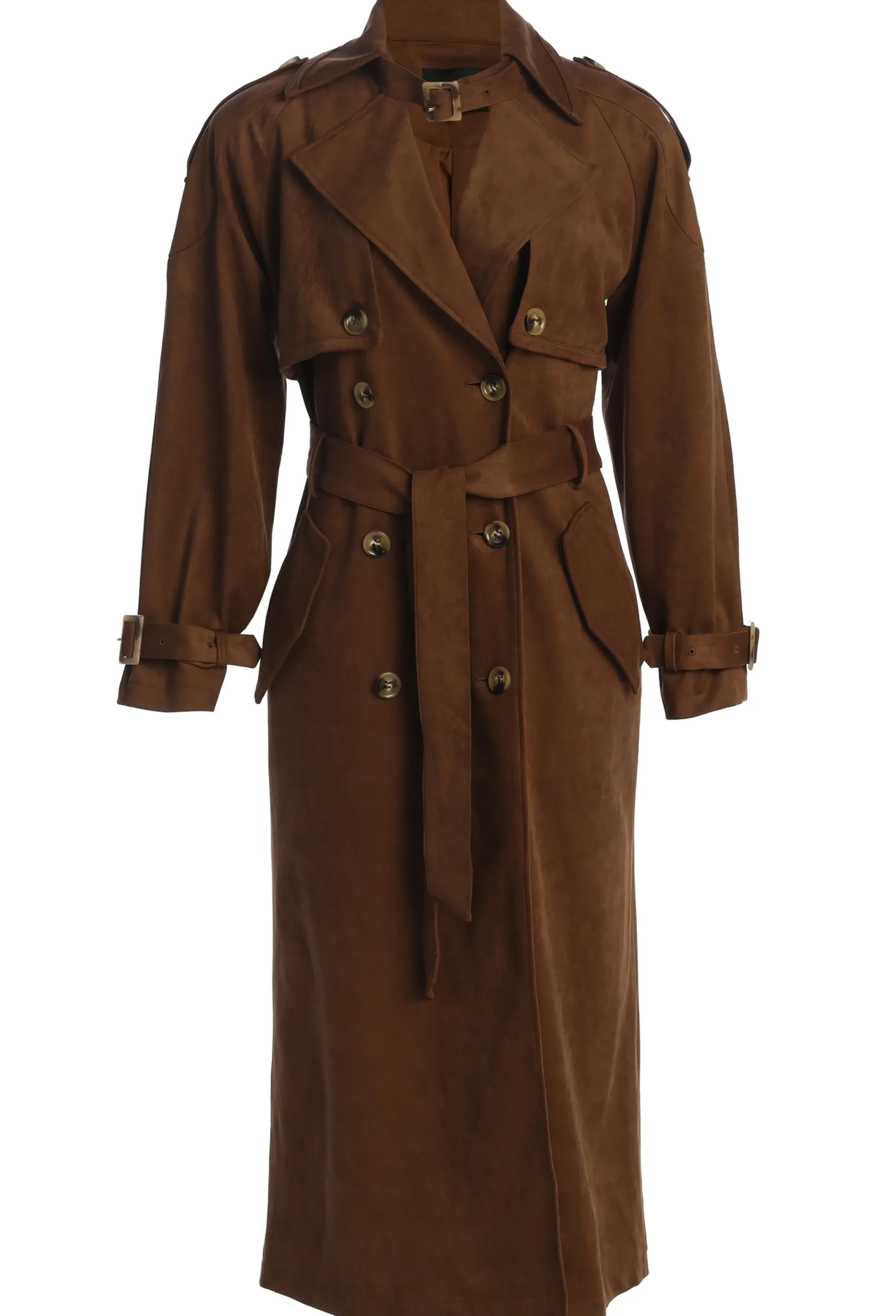 JLUXLABEL Chocolate Elite Suede Coat