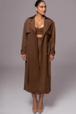 JLUXLABEL Chocolate Elite Suede Coat