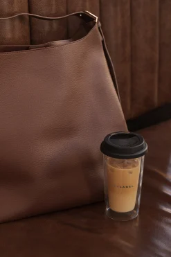 JLUXLABEL Chocolate Faux Leather Bag Set