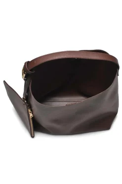 JLUXLABEL Chocolate Faux Leather Bag Set