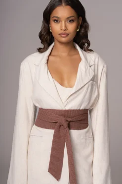 JLUXLABEL Chocolate Lagos Knit Belt