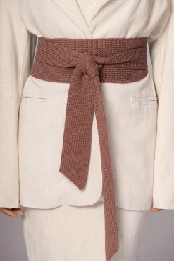 JLUXLABEL Chocolate Lagos Knit Belt