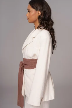 JLUXLABEL Chocolate Lagos Knit Belt
