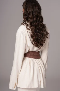 JLUXLABEL Chocolate Lagos Knit Belt