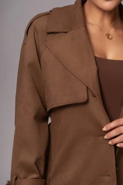 JLUXLABEL Chocolate Nightfall Suede Jacket