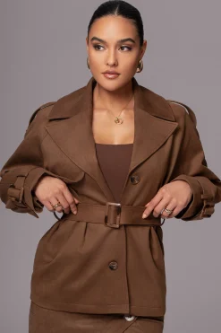 JLUXLABEL Chocolate Nightfall Suede Jacket
