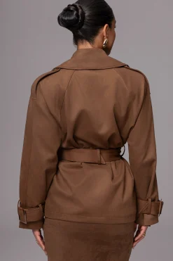 JLUXLABEL Chocolate Nightfall Suede Jacket