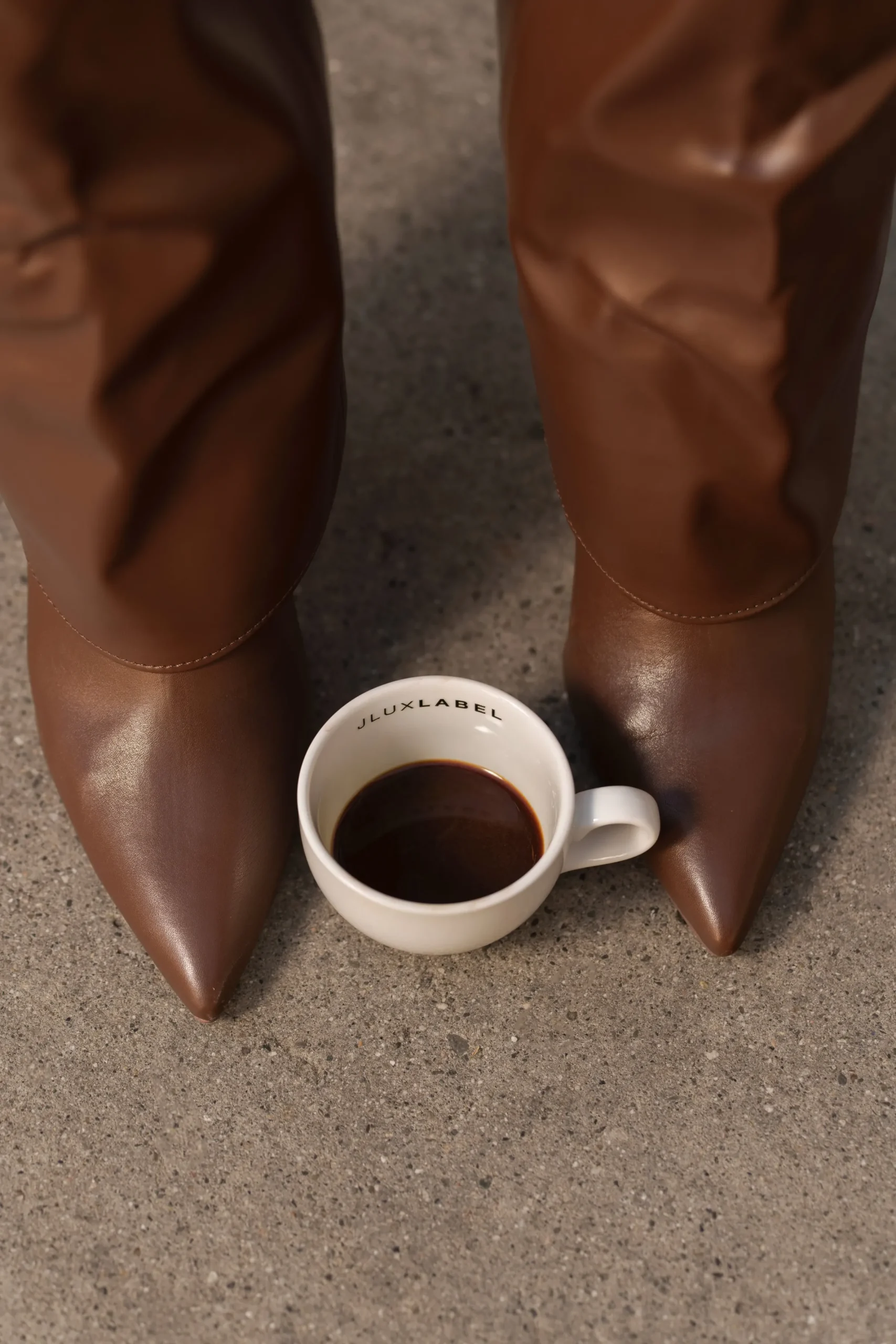 JLUXLABEL Chocolate Passage Faux Leather Boots