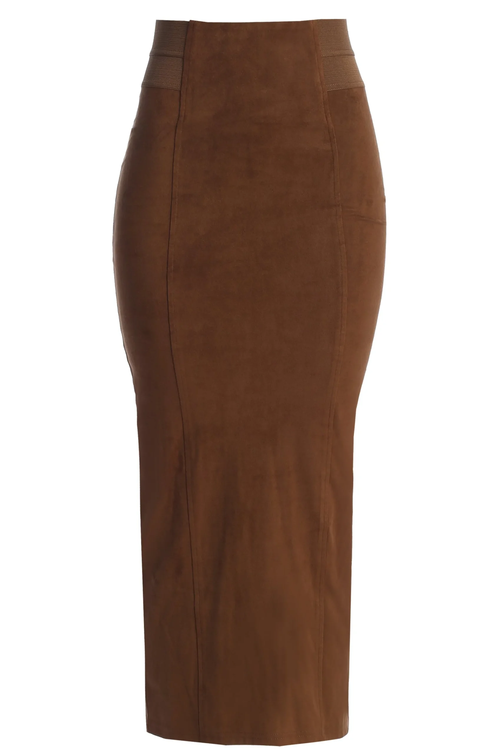 JLUXLABEL Chocolate Phoenix Suede Skirt