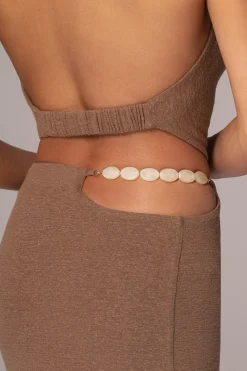 JLUXLABEL Chocolate Skye Knit Skirt Set