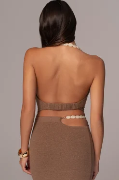 JLUXLABEL Chocolate Skye Knit Skirt Set
