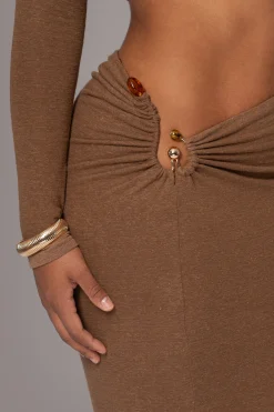 JLUXLABEL Chocolate Summer Romance Cutout Dress