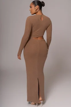 JLUXLABEL Chocolate Summer Romance Cutout Dress