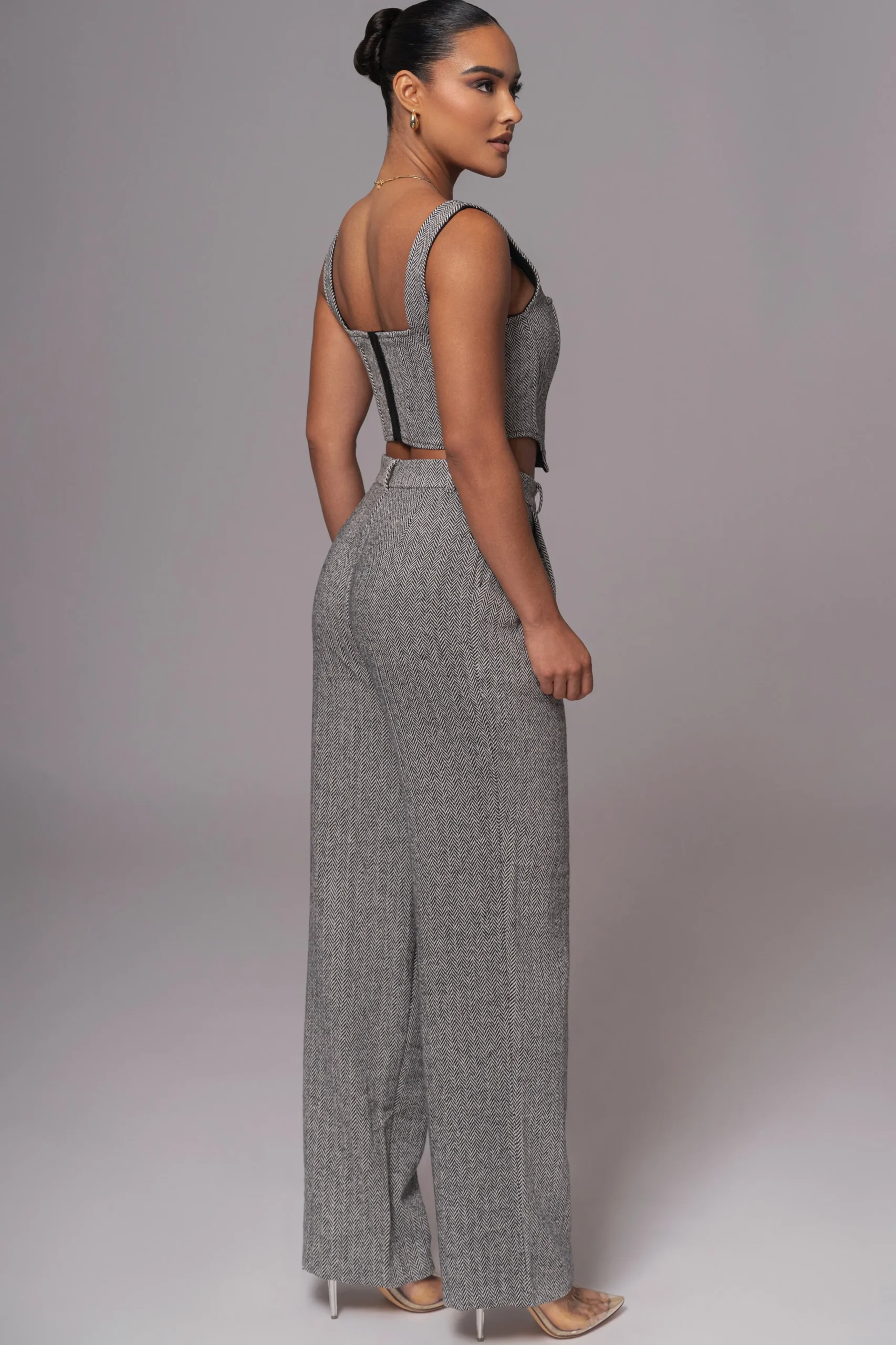 JLUXLABEL Classic Herringbone Trousers