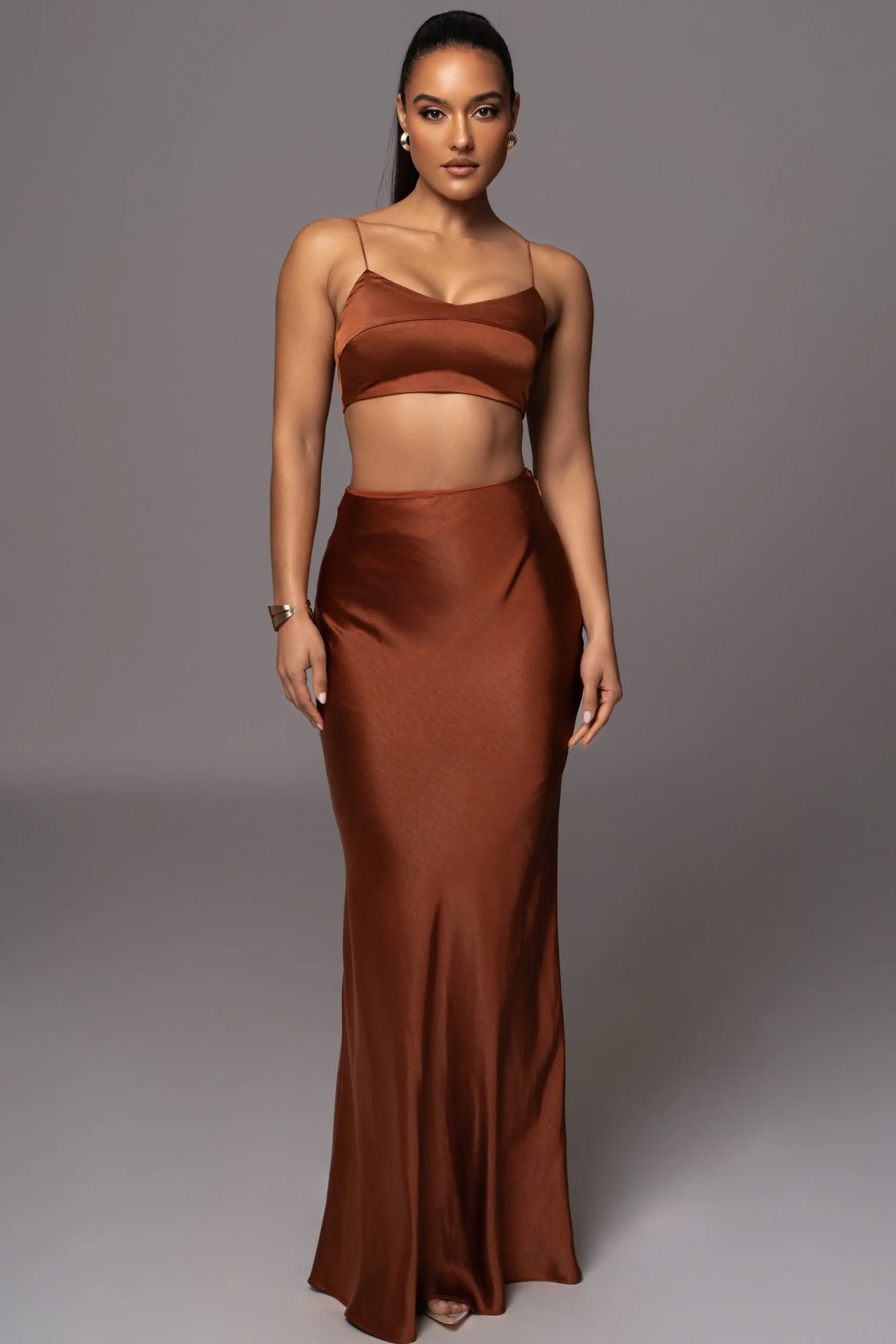 JLUXLABEL Copper Isella 2-Piece Skirt Set
