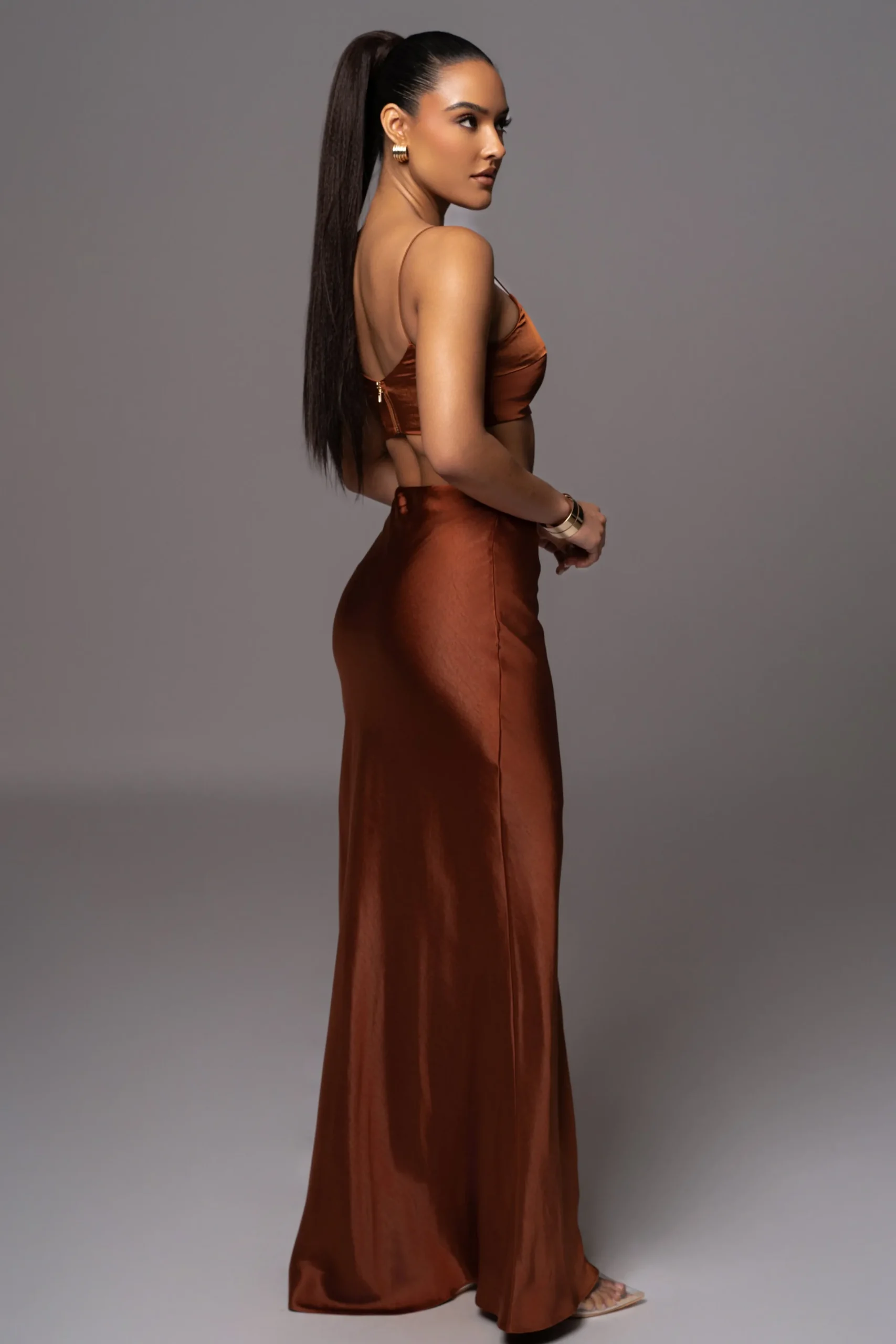 JLUXLABEL Copper Isella 2-Piece Skirt Set