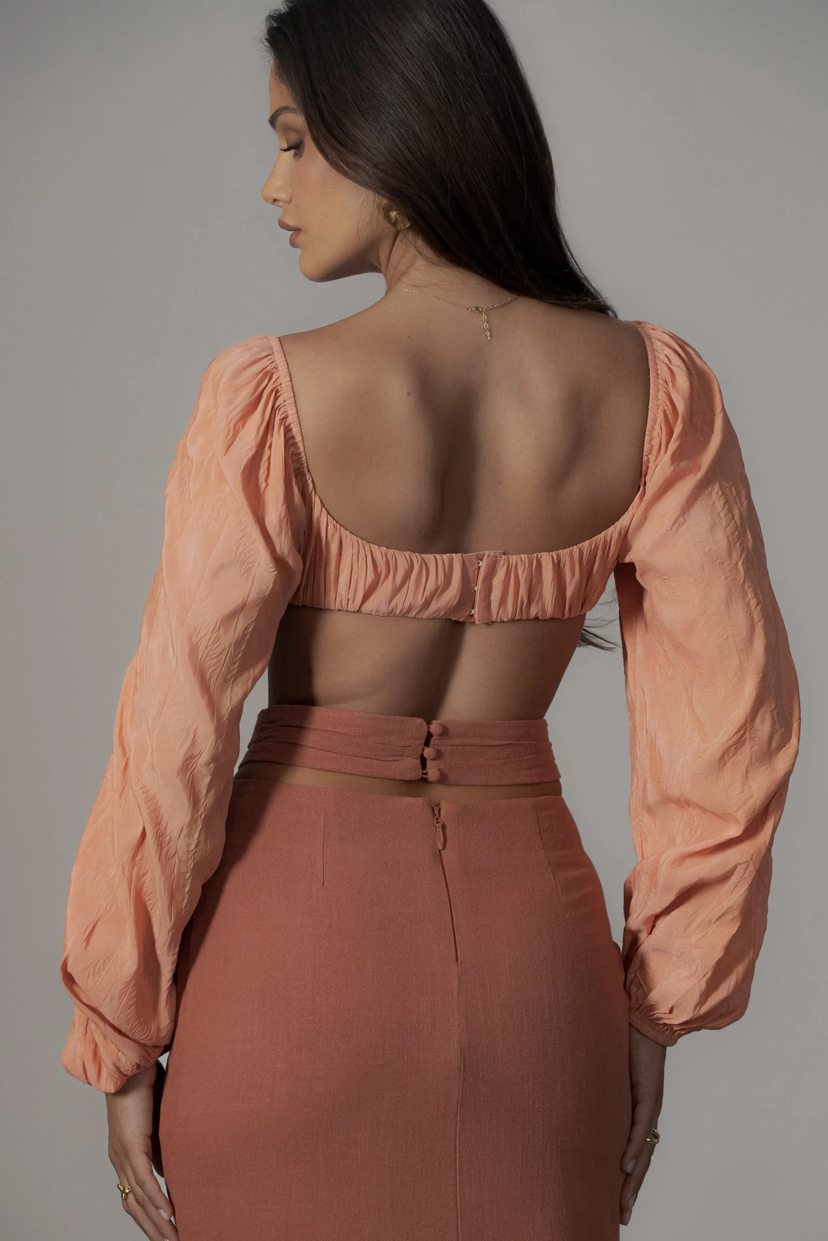 JLUXLABEL Coral Carey Long Sleeve Top
