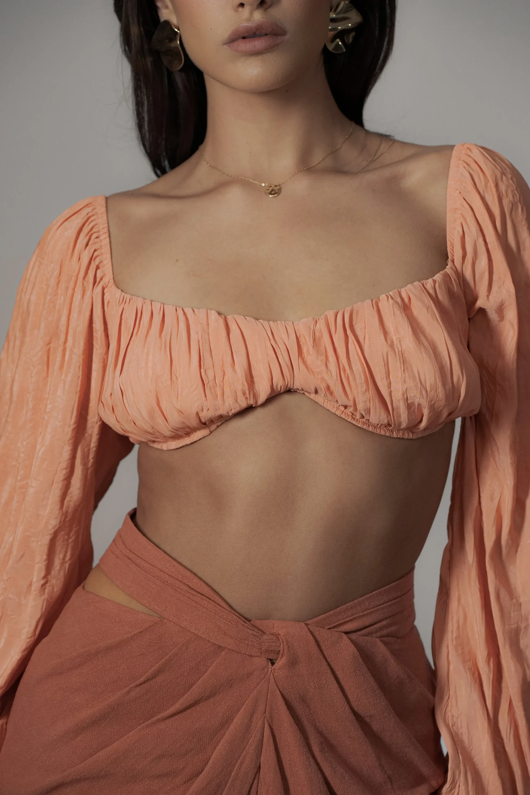 JLUXLABEL Coral Carey Long Sleeve Top