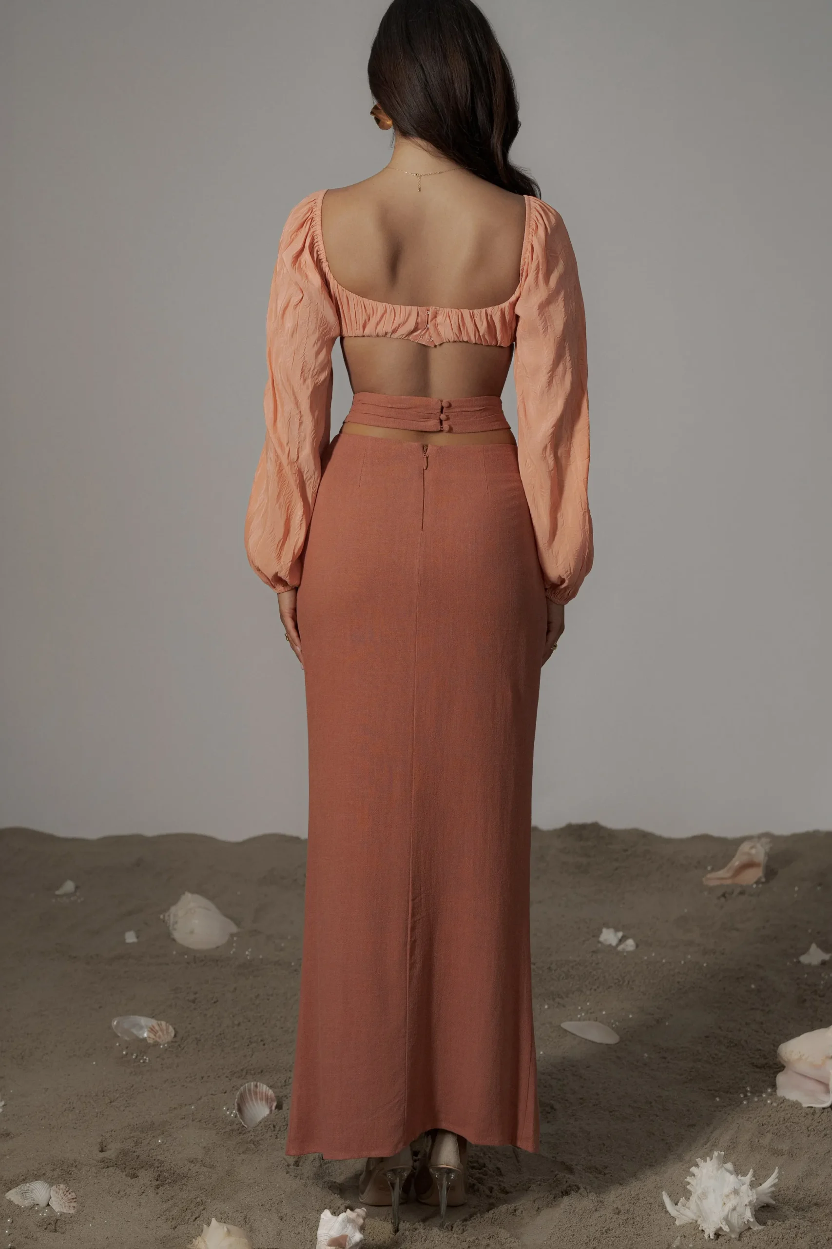 JLUXLABEL Coral Carey Long Sleeve Top