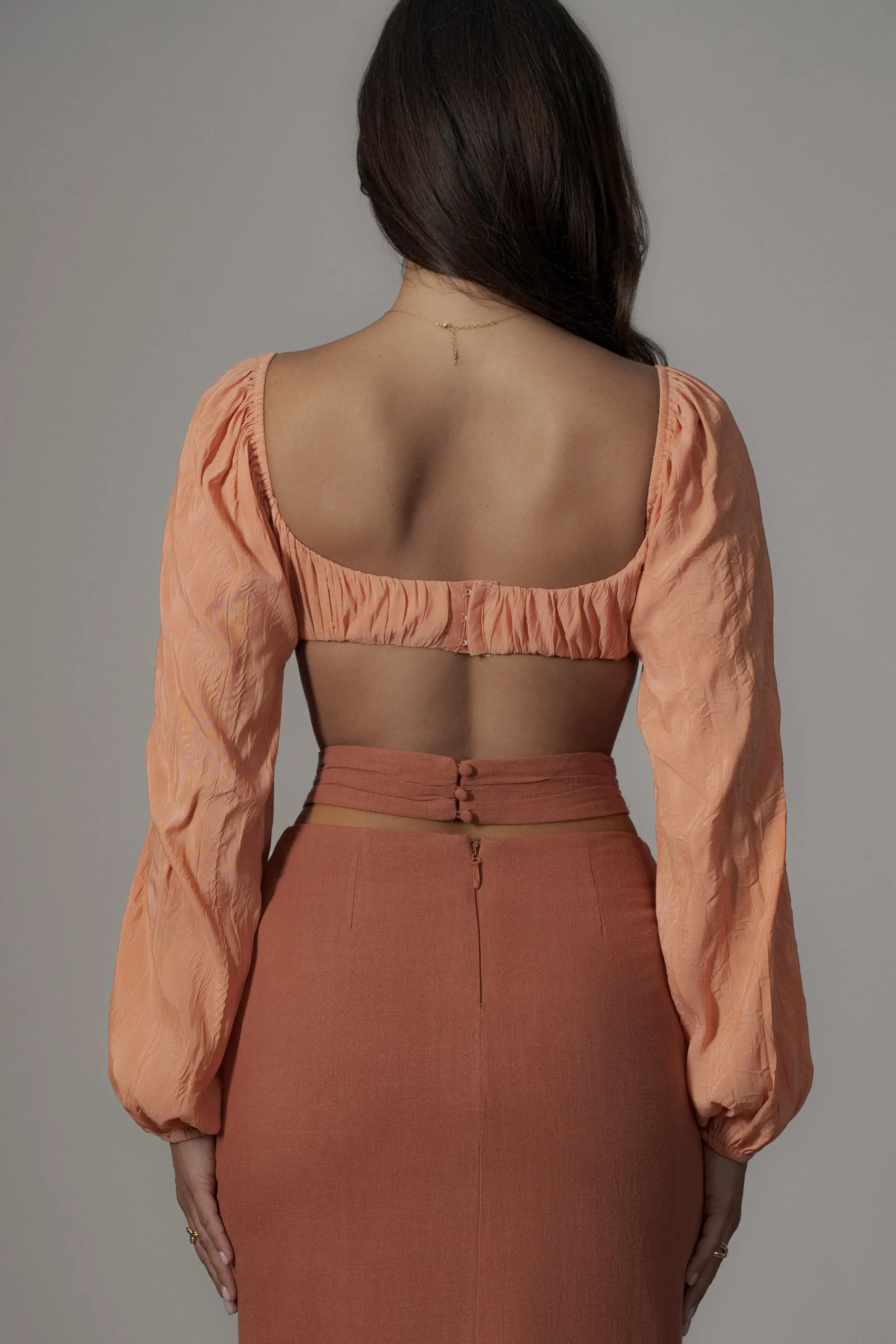 JLUXLABEL Coral Carey Long Sleeve Top