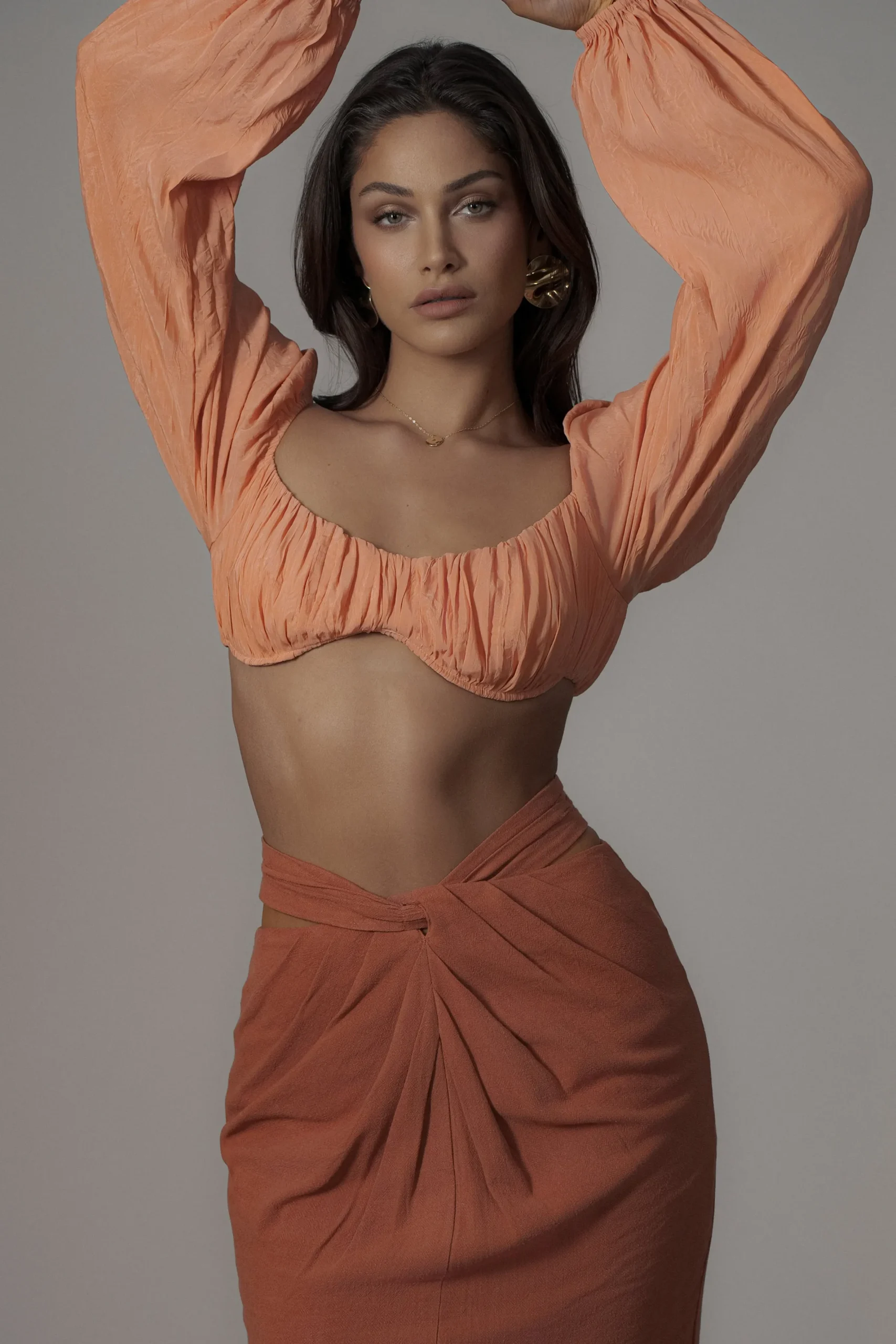JLUXLABEL Coral Carey Long Sleeve Top