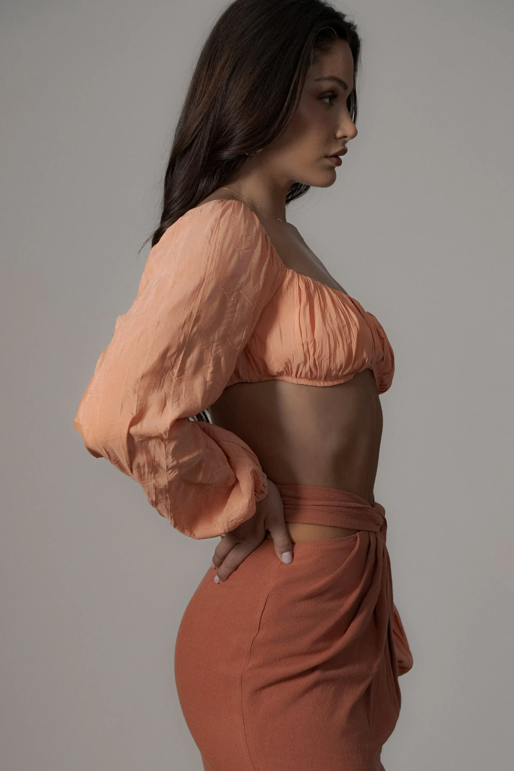 JLUXLABEL Coral Carey Long Sleeve Top