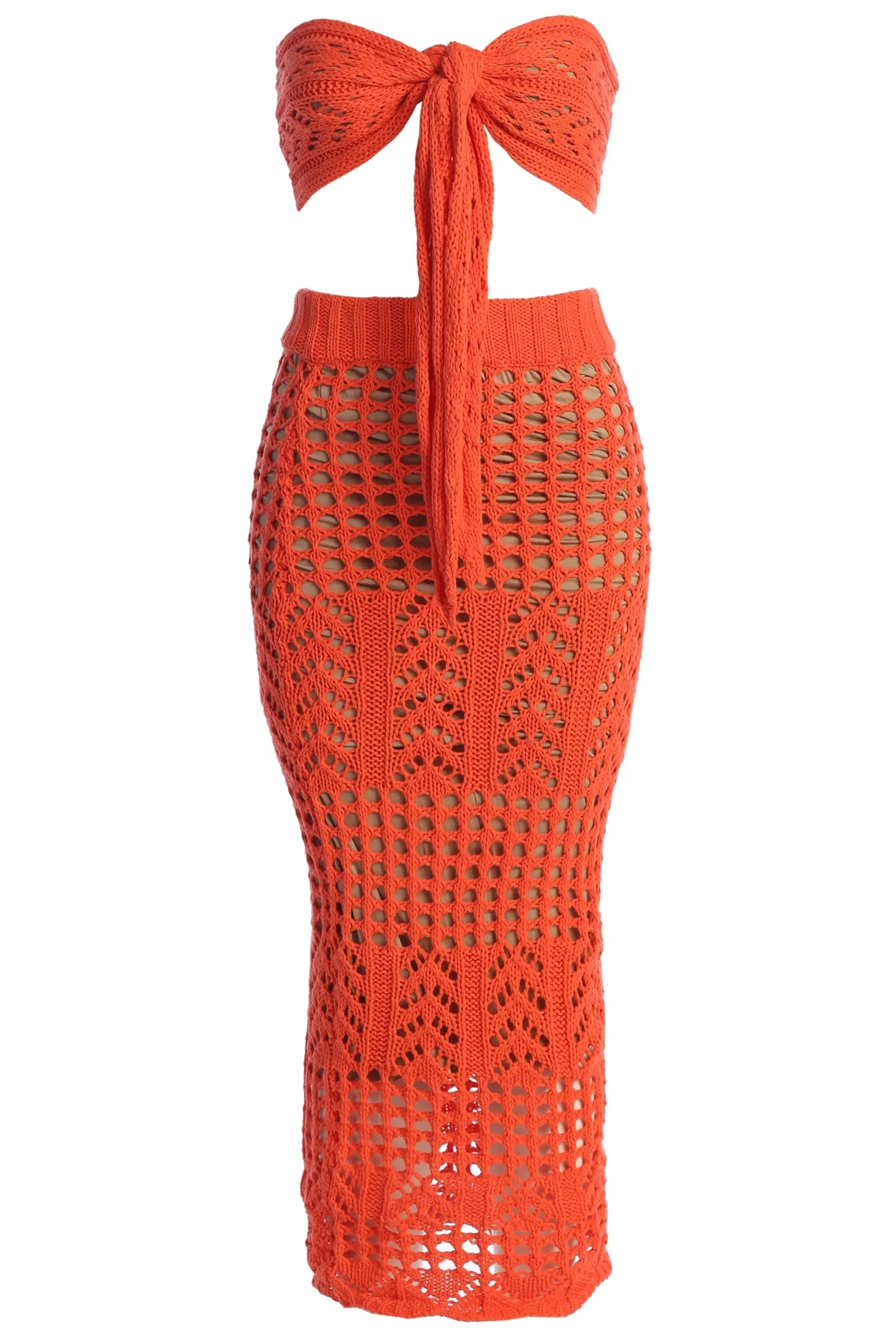 JLUXLABEL Coral Caribbean Skies Skirt Set