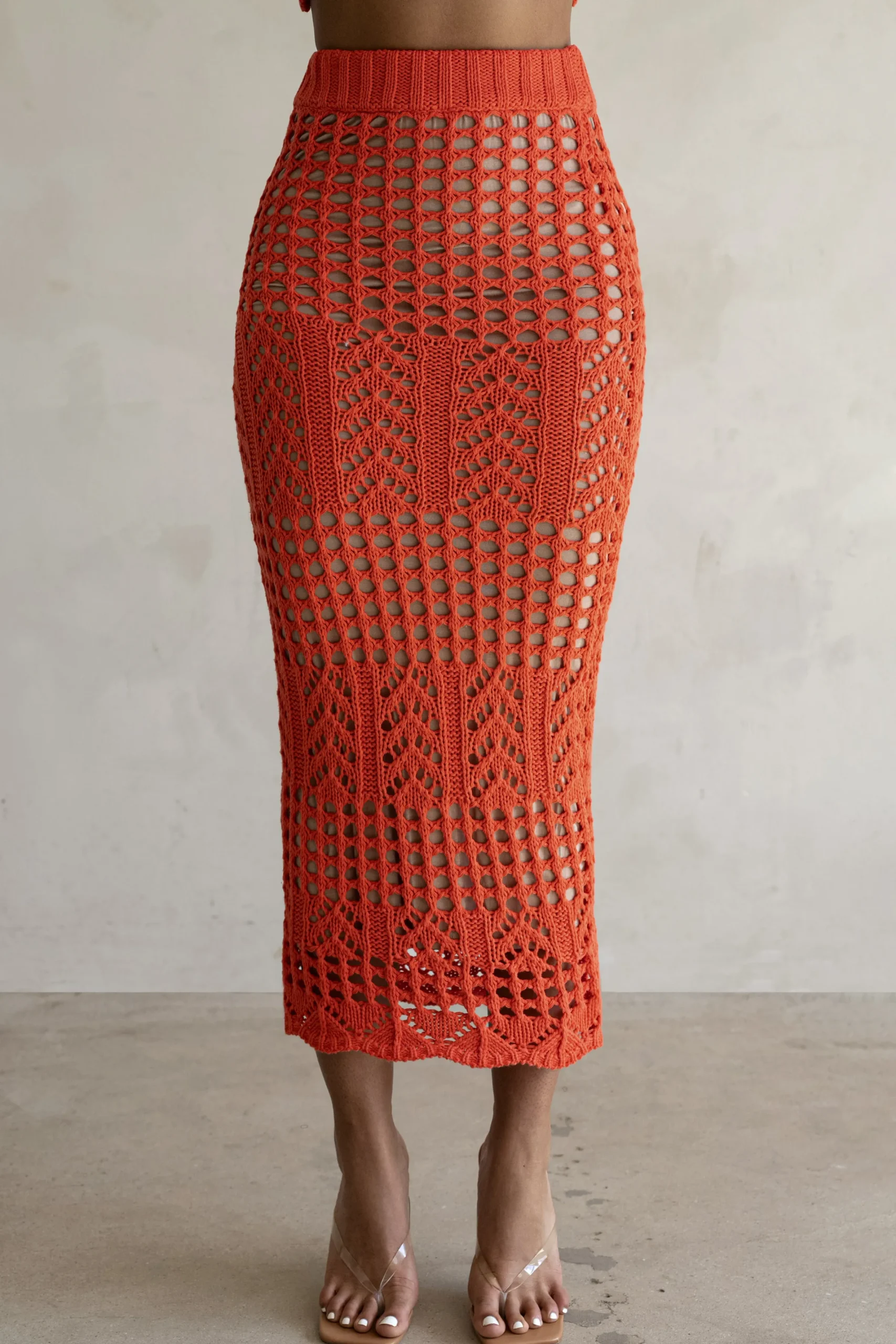 JLUXLABEL Coral Caribbean Skies Skirt Set