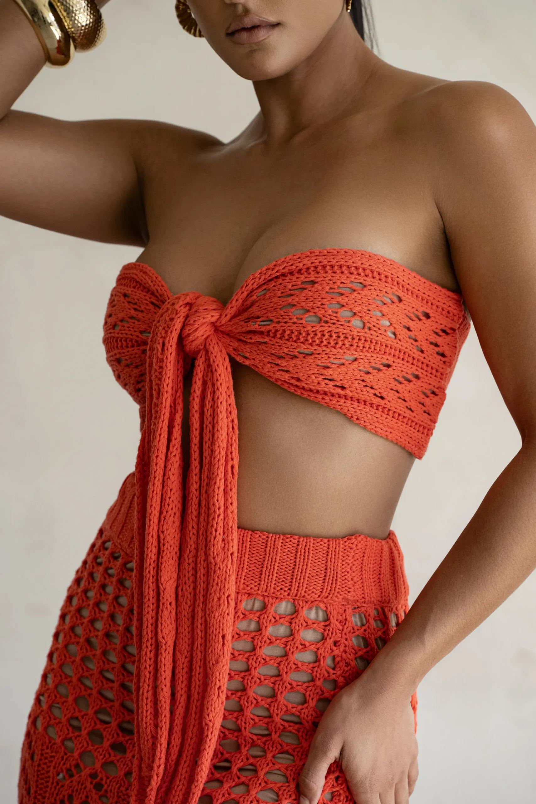 JLUXLABEL Coral Caribbean Skies Skirt Set