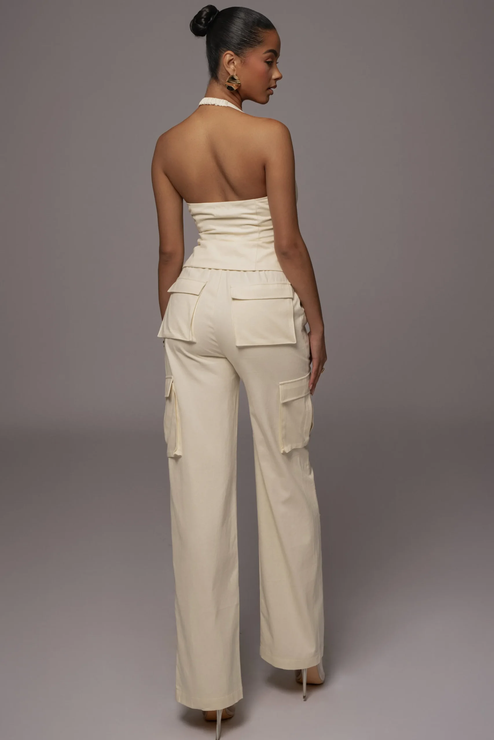 JLUXLABEL Cream Aeris Pant Set