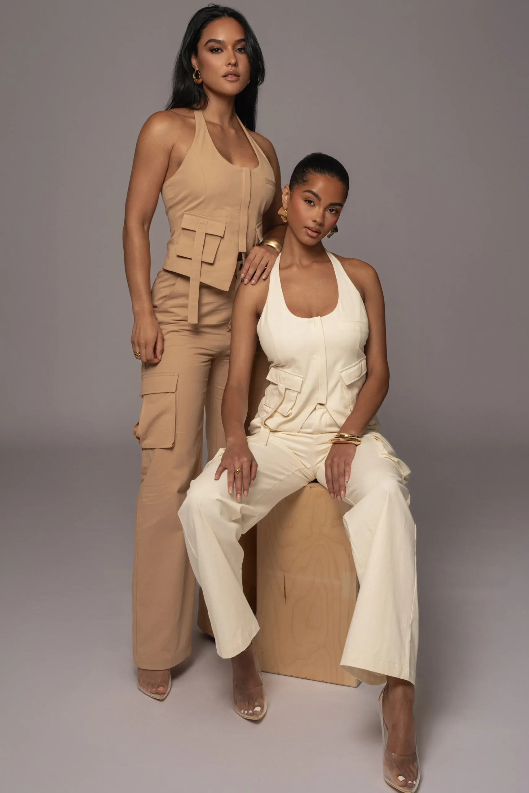 JLUXLABEL Cream Aeris Pant Set