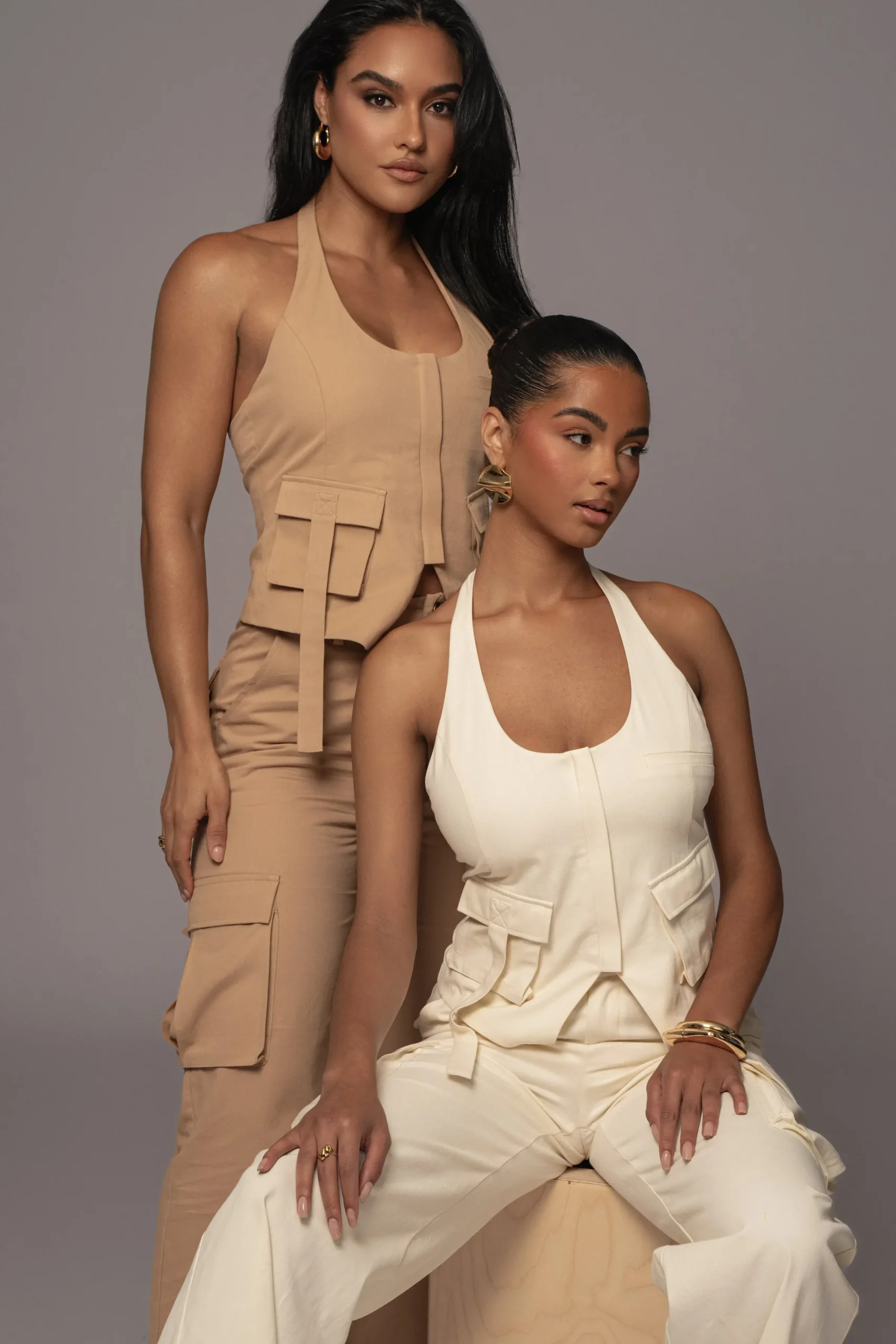 JLUXLABEL Cream Aeris Pant Set