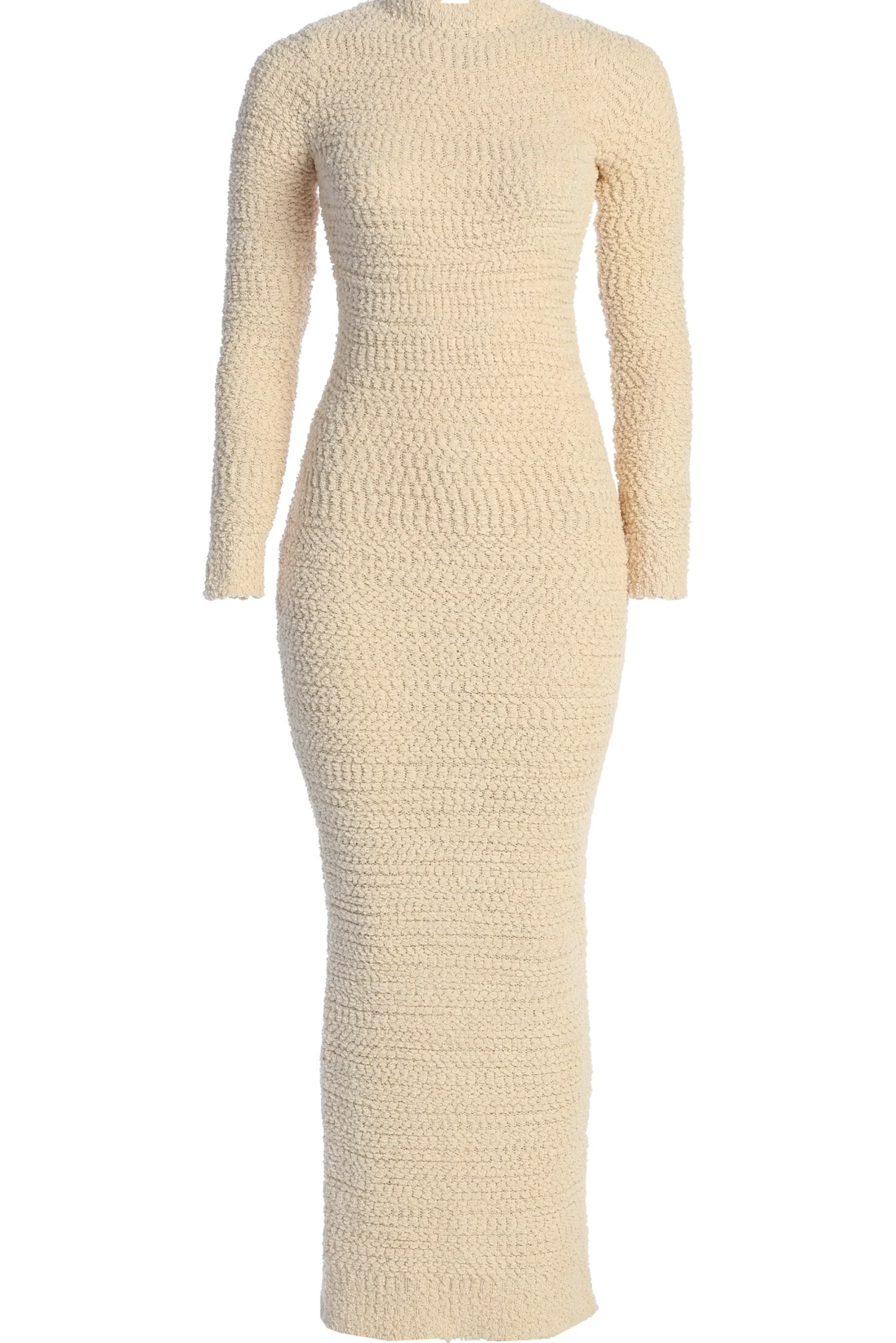 JLUXLABEL Cream Autumn Knit Maxi Dress