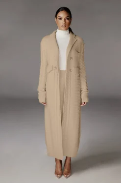 JLUXLABEL Cream Evana Cable Knit Cardigan