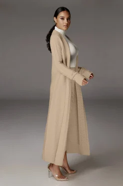 JLUXLABEL Cream Evana Cable Knit Cardigan