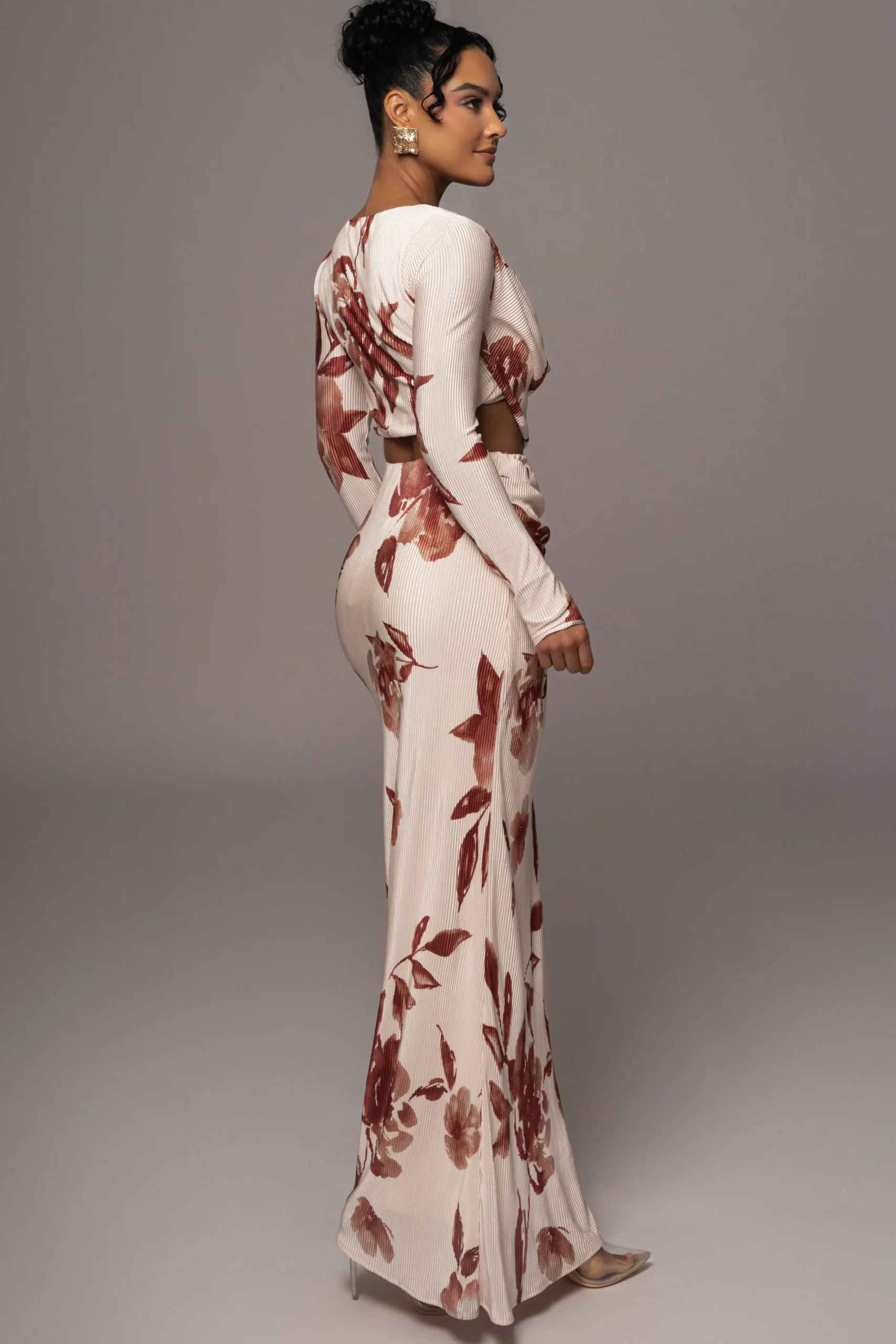 JLUXLABEL Cream Floral Haidyn Skirt Set