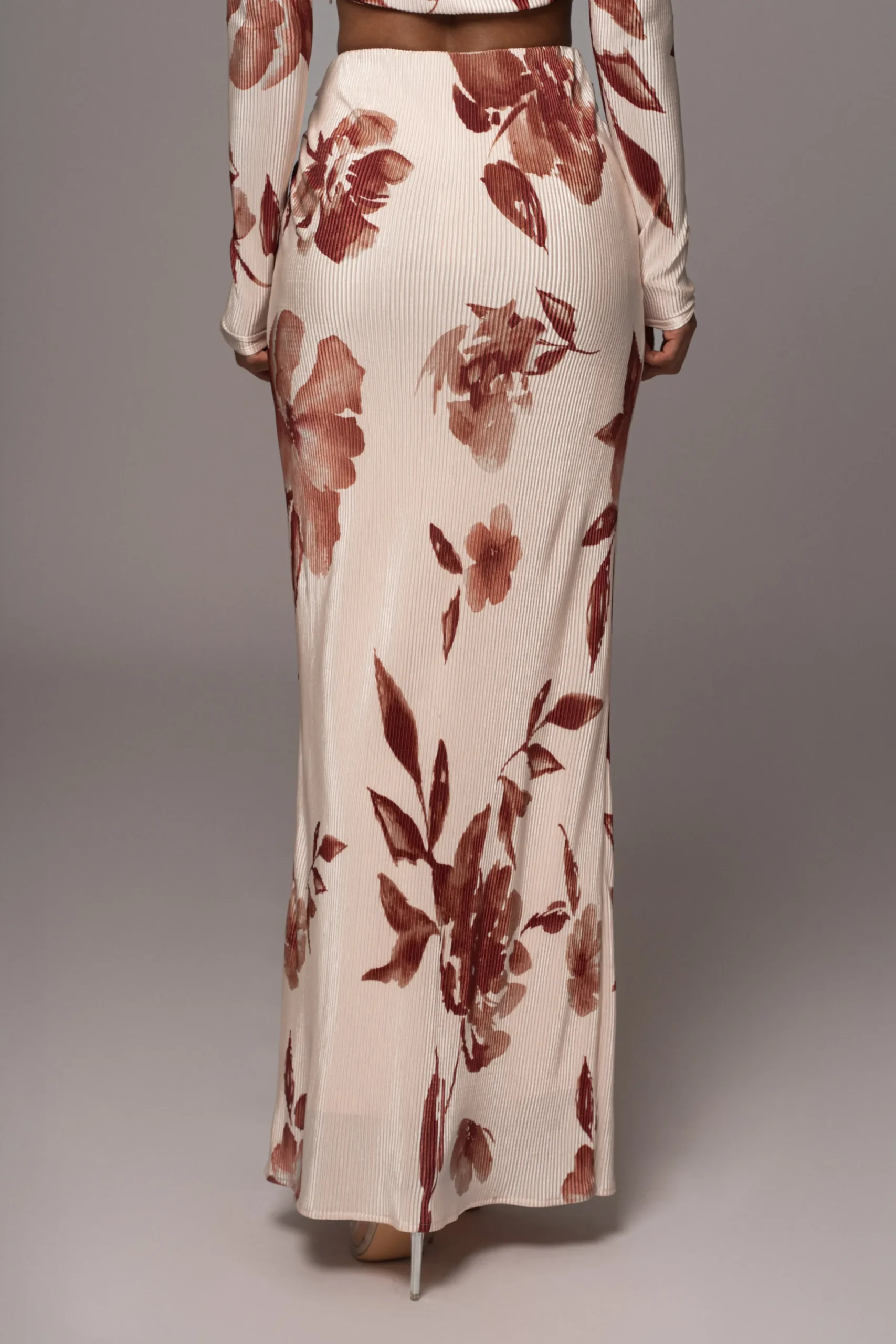 JLUXLABEL Cream Floral Haidyn Skirt Set