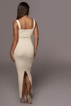 JLUXLABEL Cream Siren Sweater Dress
