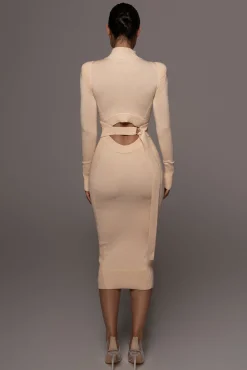 JLUXLABEL Cream Under Your Spell Dress